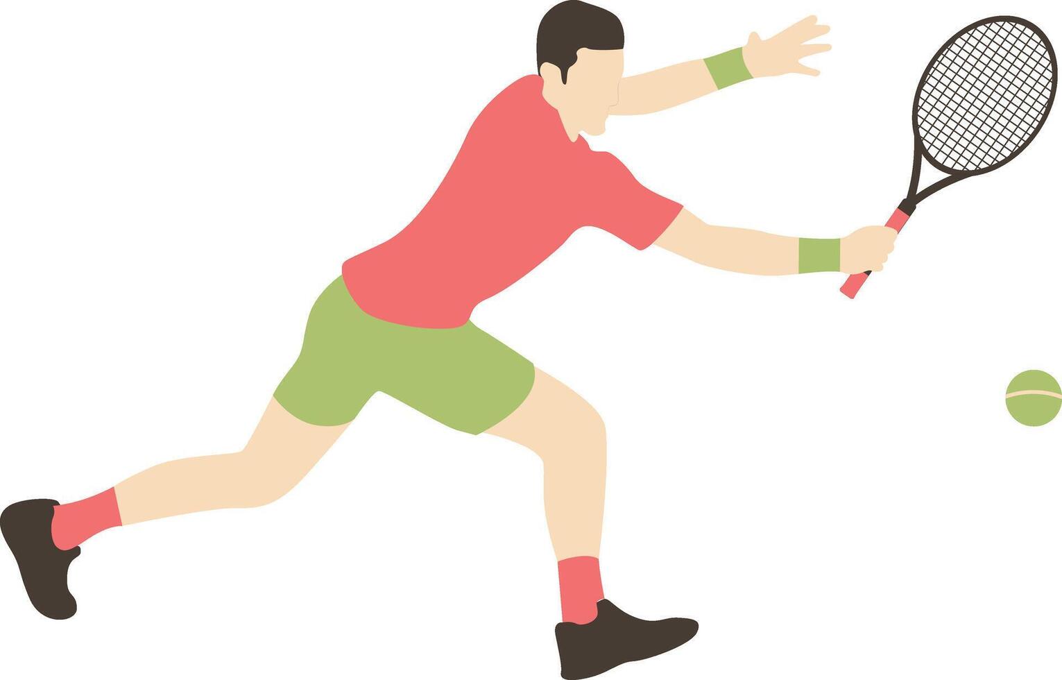 Tennis Athlete with Hit Gesture vector