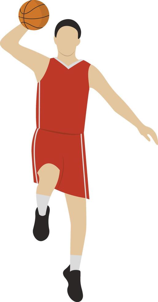 Basketball Player with Lay Up Pose vector