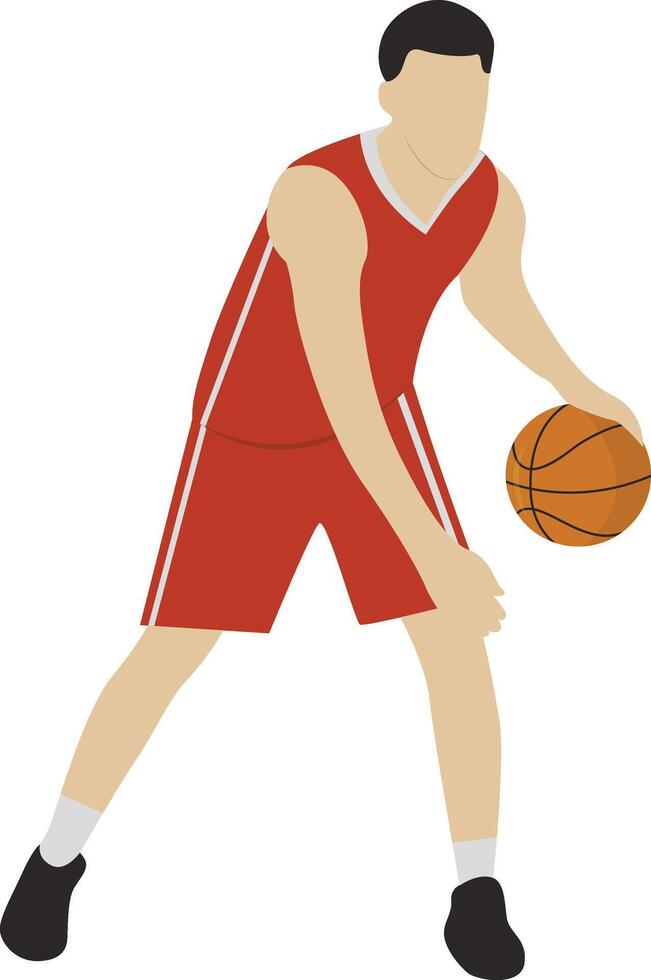 Basketball Player Dribble Pose vector