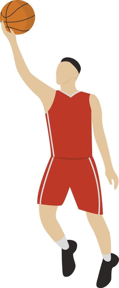 Basketball Player with Lay Up Pose vector