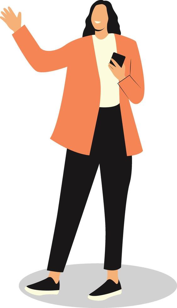 Businesswoman Using Smartphone vector