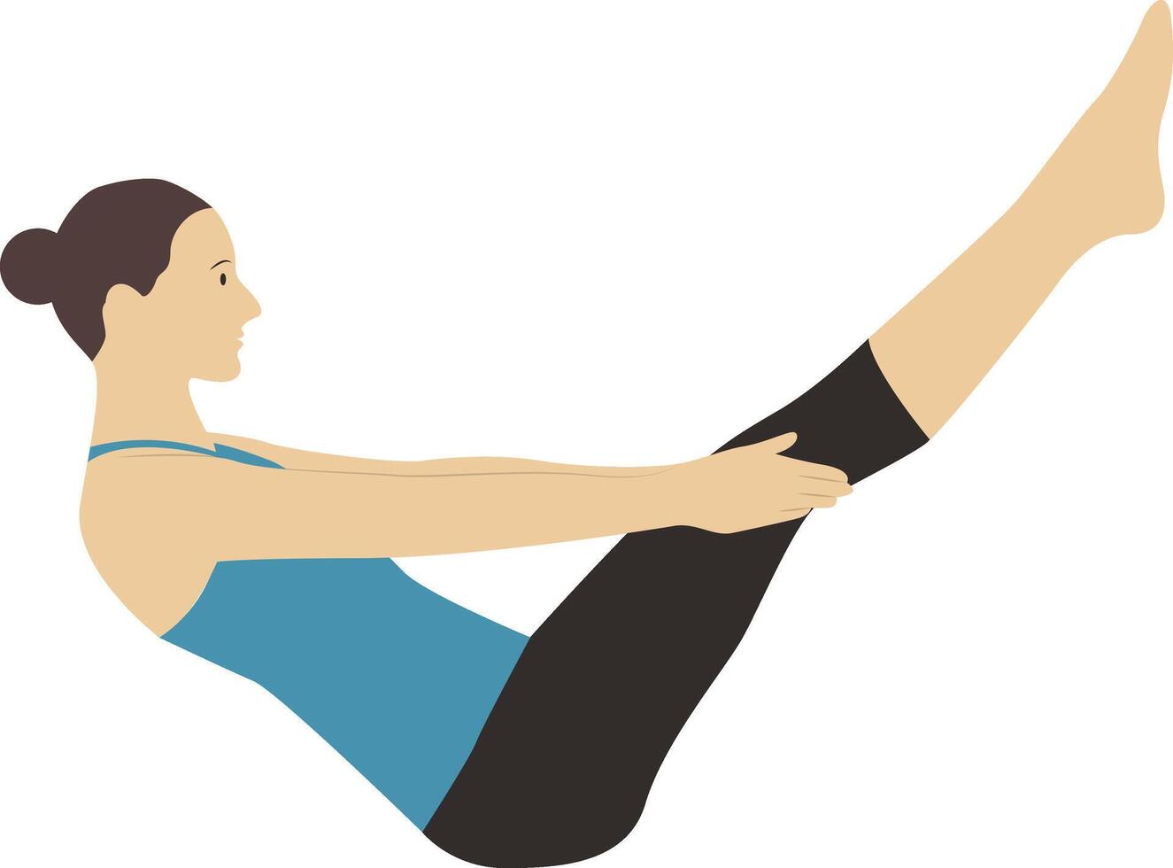 Young Woman Doing Yoga Pose vector