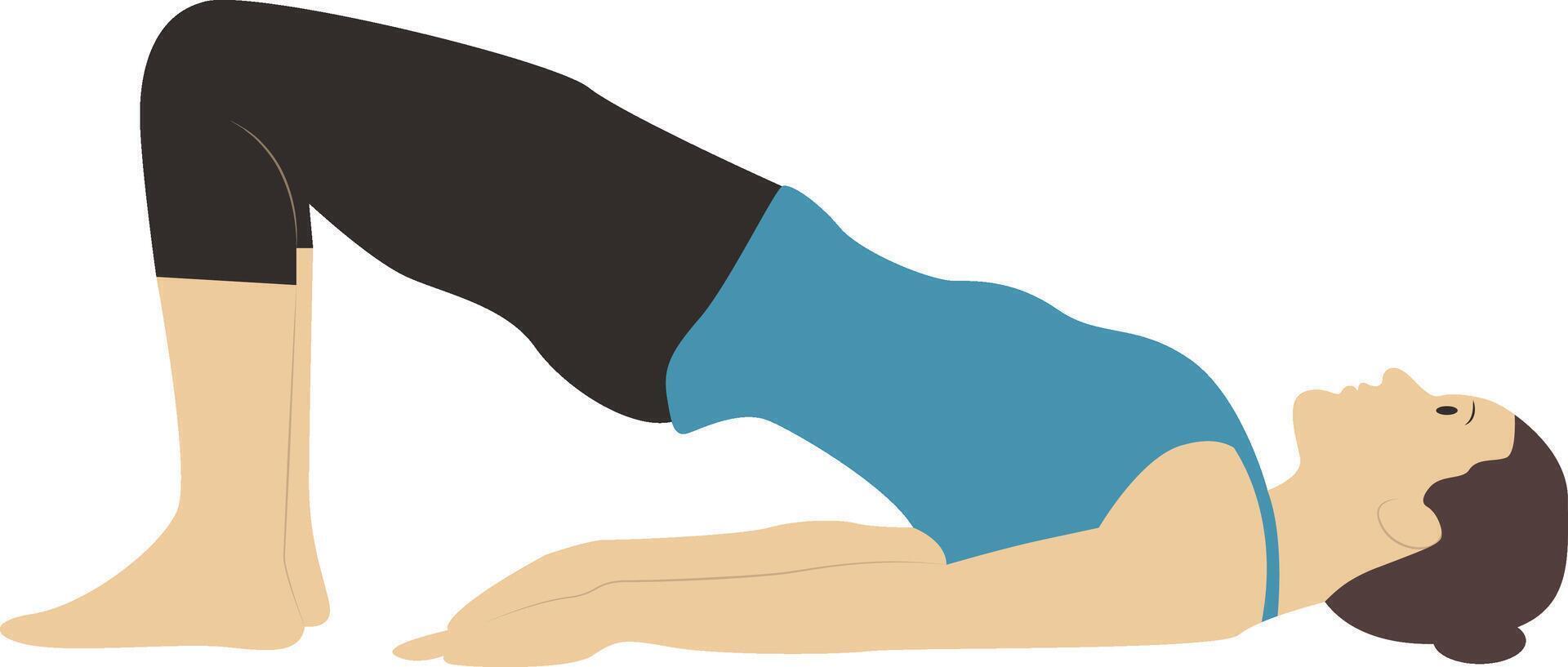 Mother Training Yoga Character vector