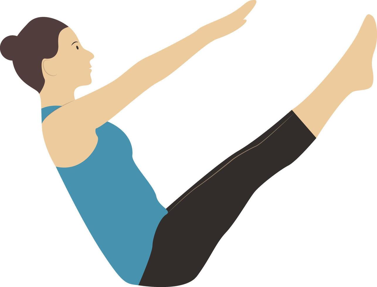Young Woman Doing Yoga Pose vector