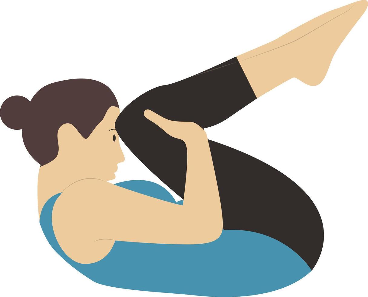 Young Woman Doing Yoga Pose vector