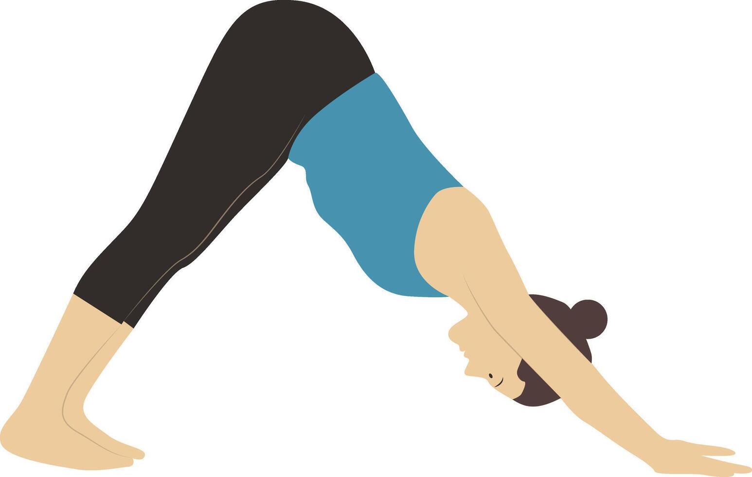 Young Woman Practice Yoga vector