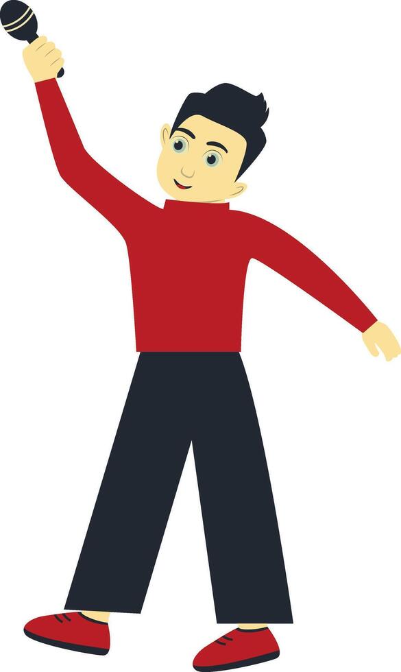Handsome Man Singer vector
