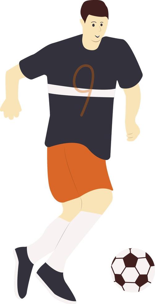 Young Man Football Player Illustration vector
