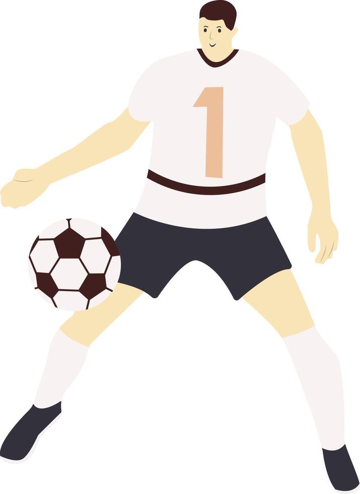 Young Man Football Player Illustration vector