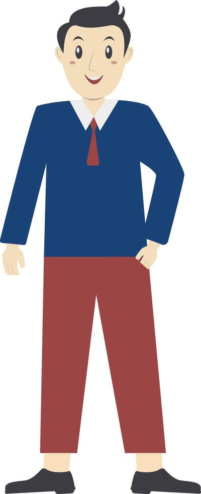 Man Teacher with Cartoon Design vector
