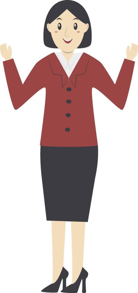 Women Teacher a Lesson Illustration vector