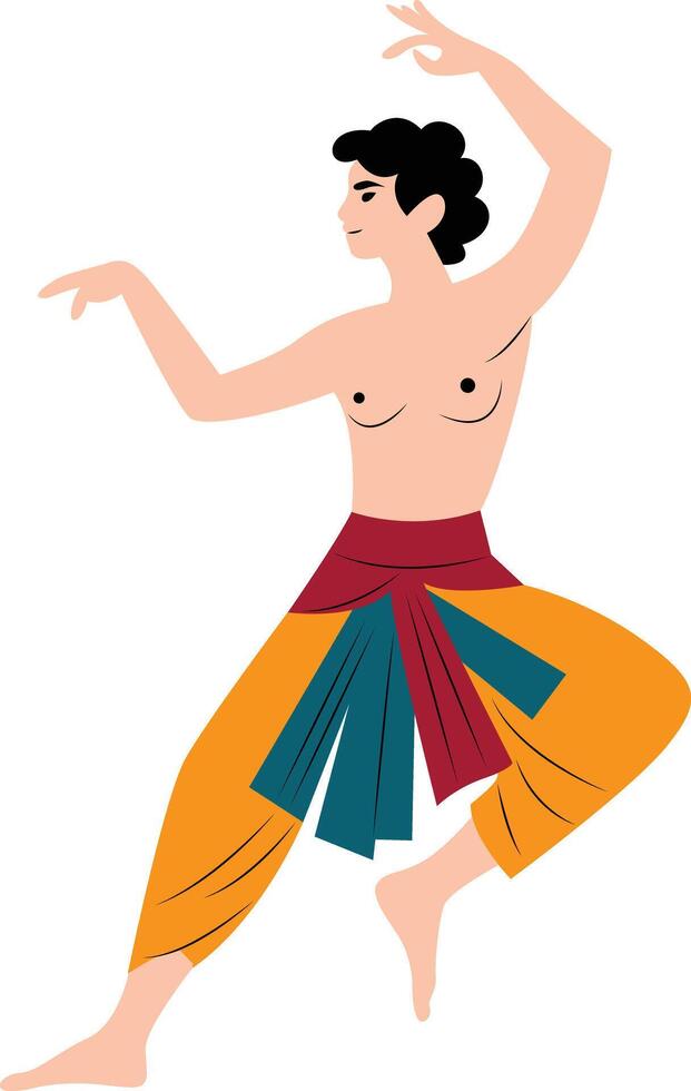 man dance Perini Sivatandavam vector