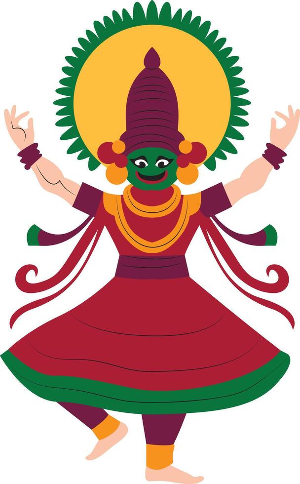 man dance Gulikan Theyyam vector