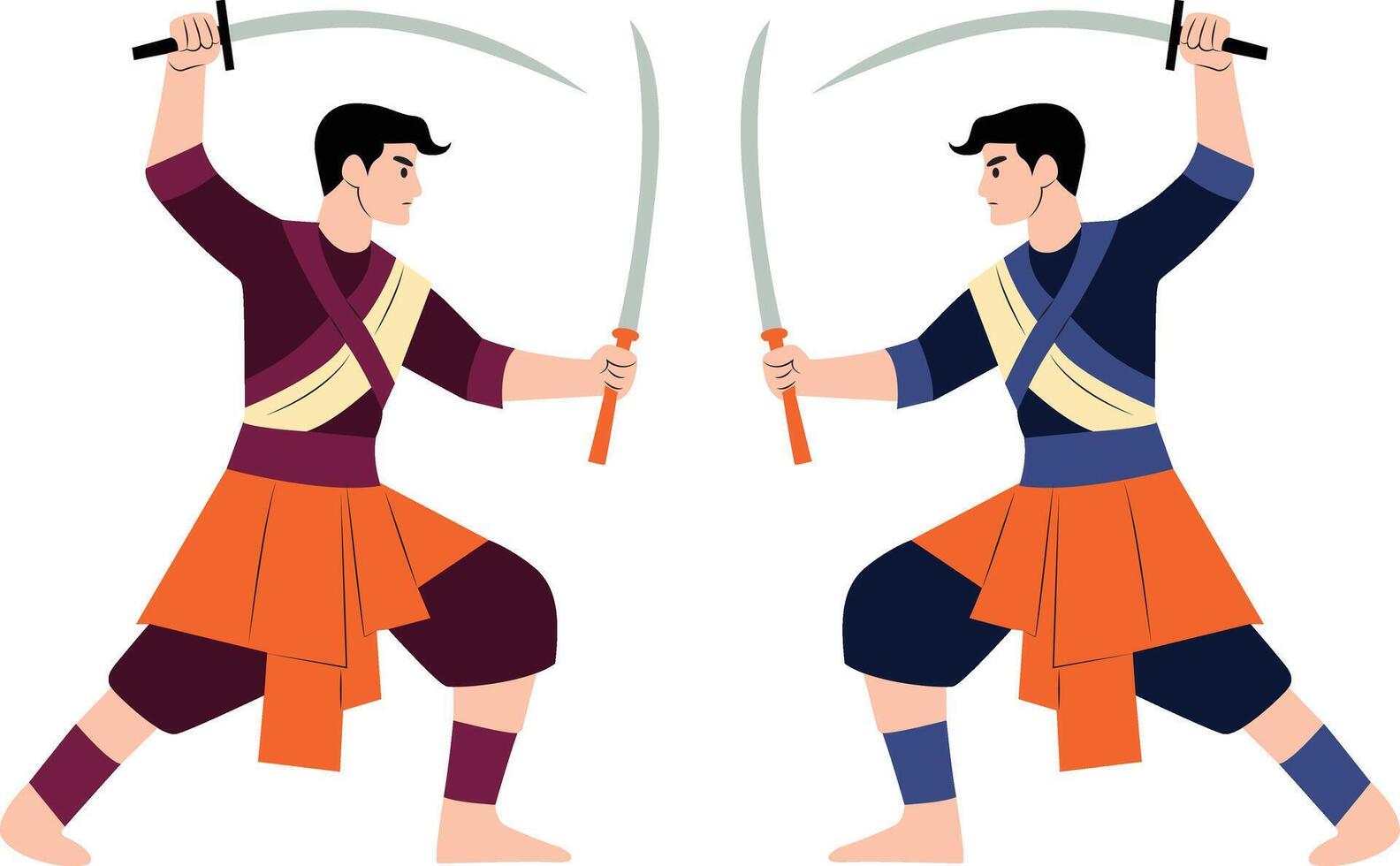 Thang ta - Sword and spear dance from Manipur vector