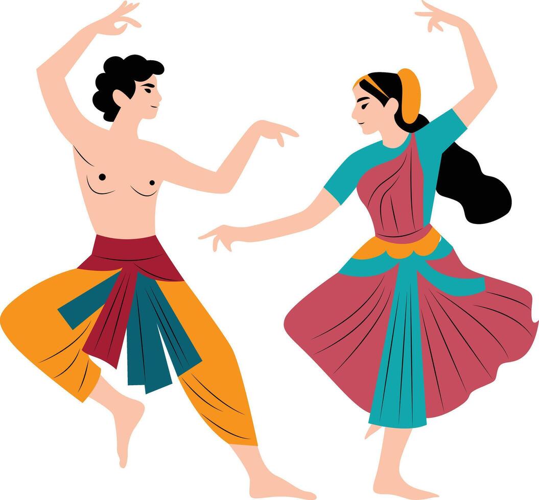 Perini Sivatandavam dance performing vector