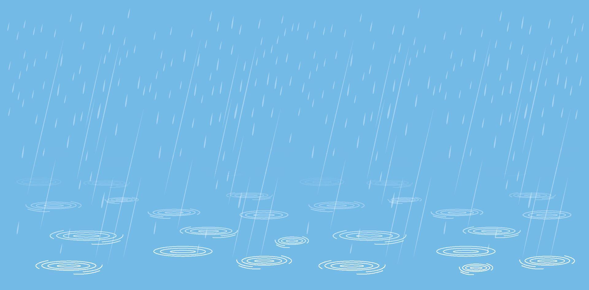 Rainy weather on street, design, background vector