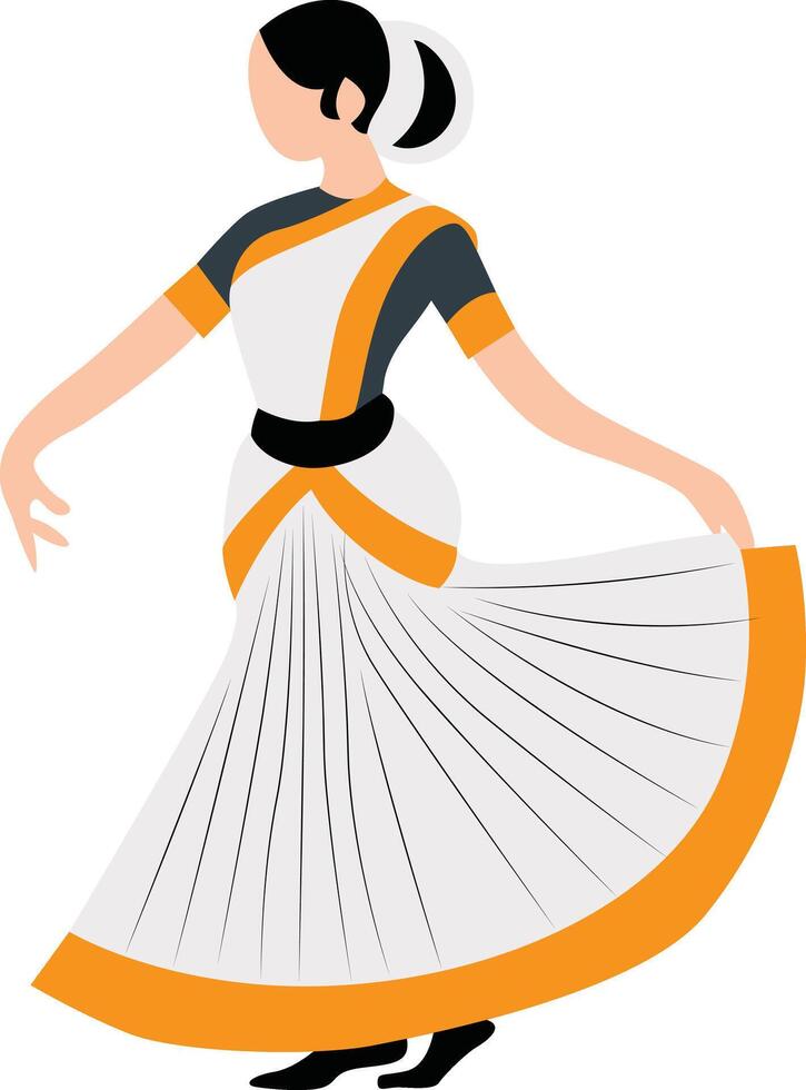 Mohiniyattam Kerala dance performing vector