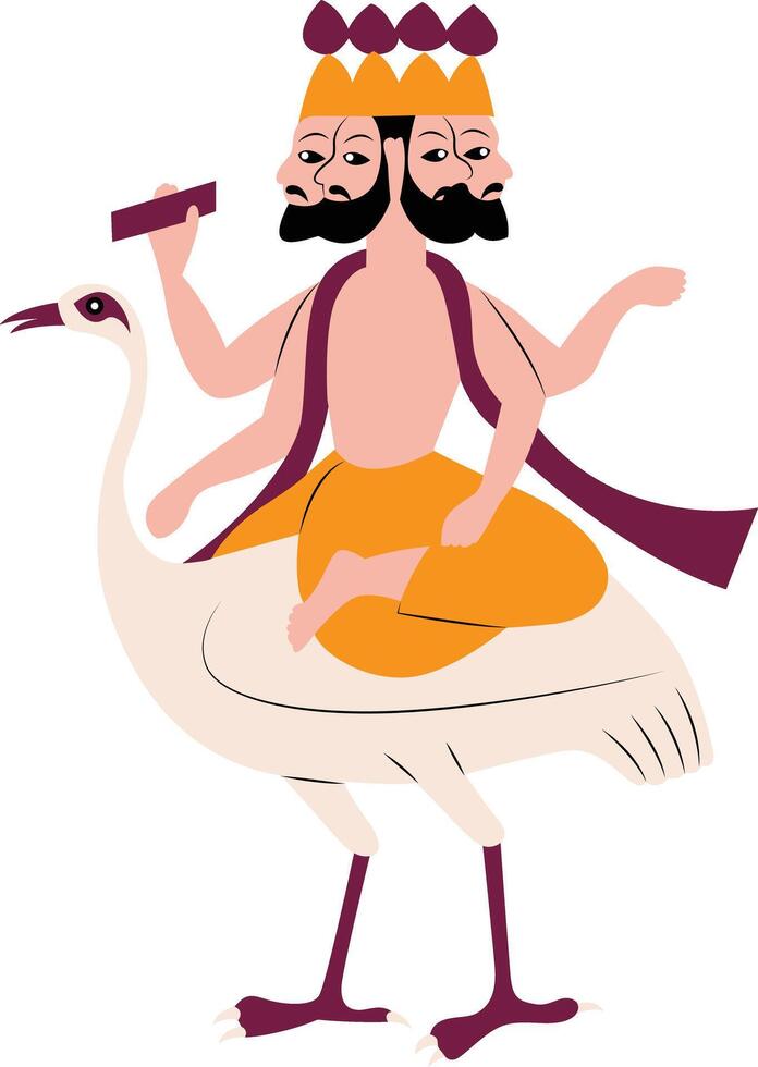 Brahma with four head vector