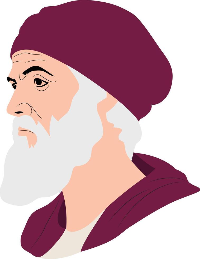 Empedocles portrait hand drawn vector