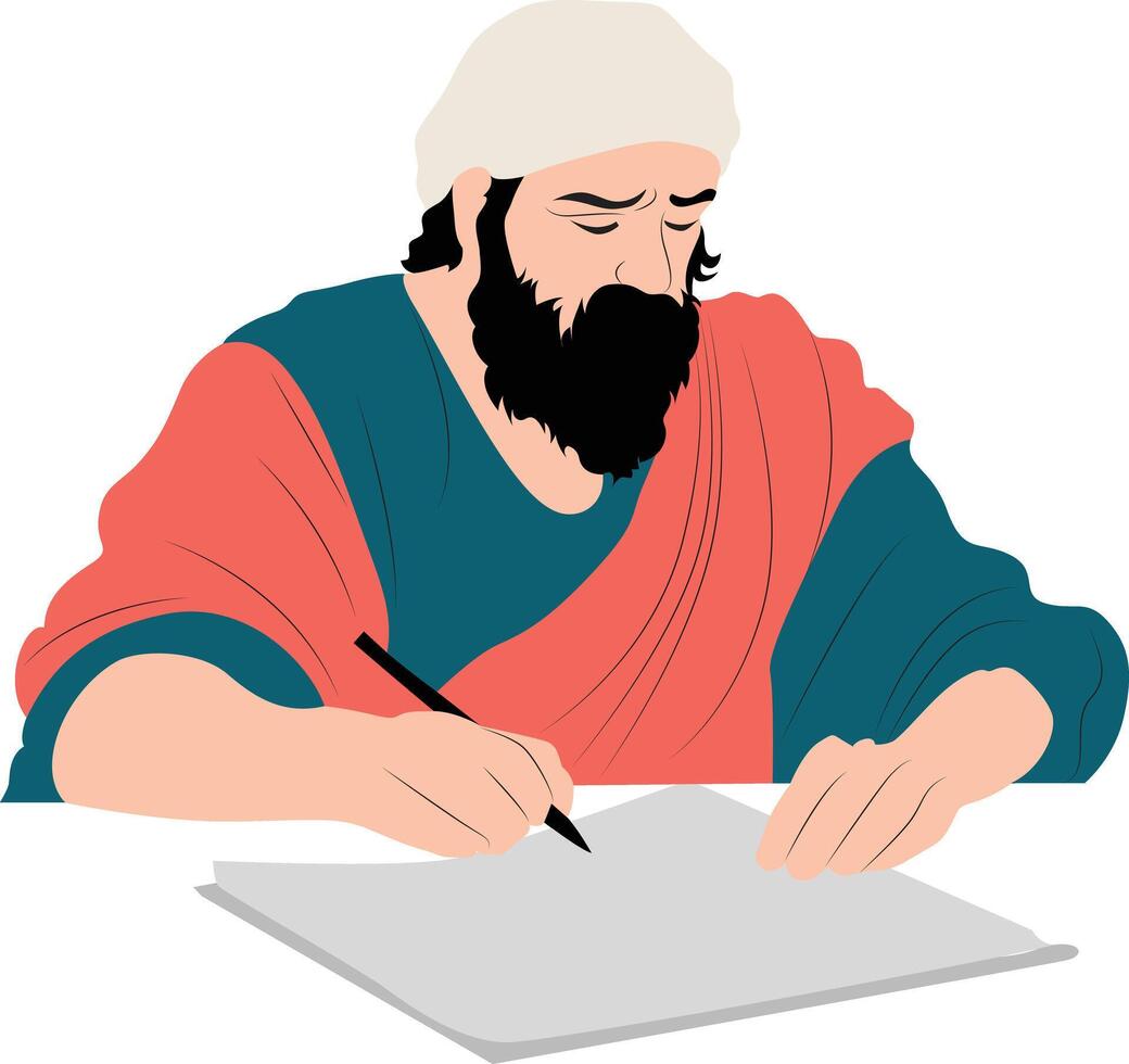 Gorgias writing portrait vector