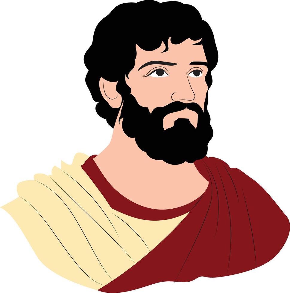 Anaximenes hand drawn vector