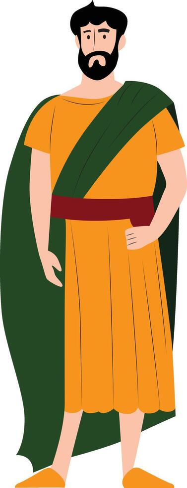 Zeno of Elea fullbody, hand drawn vector