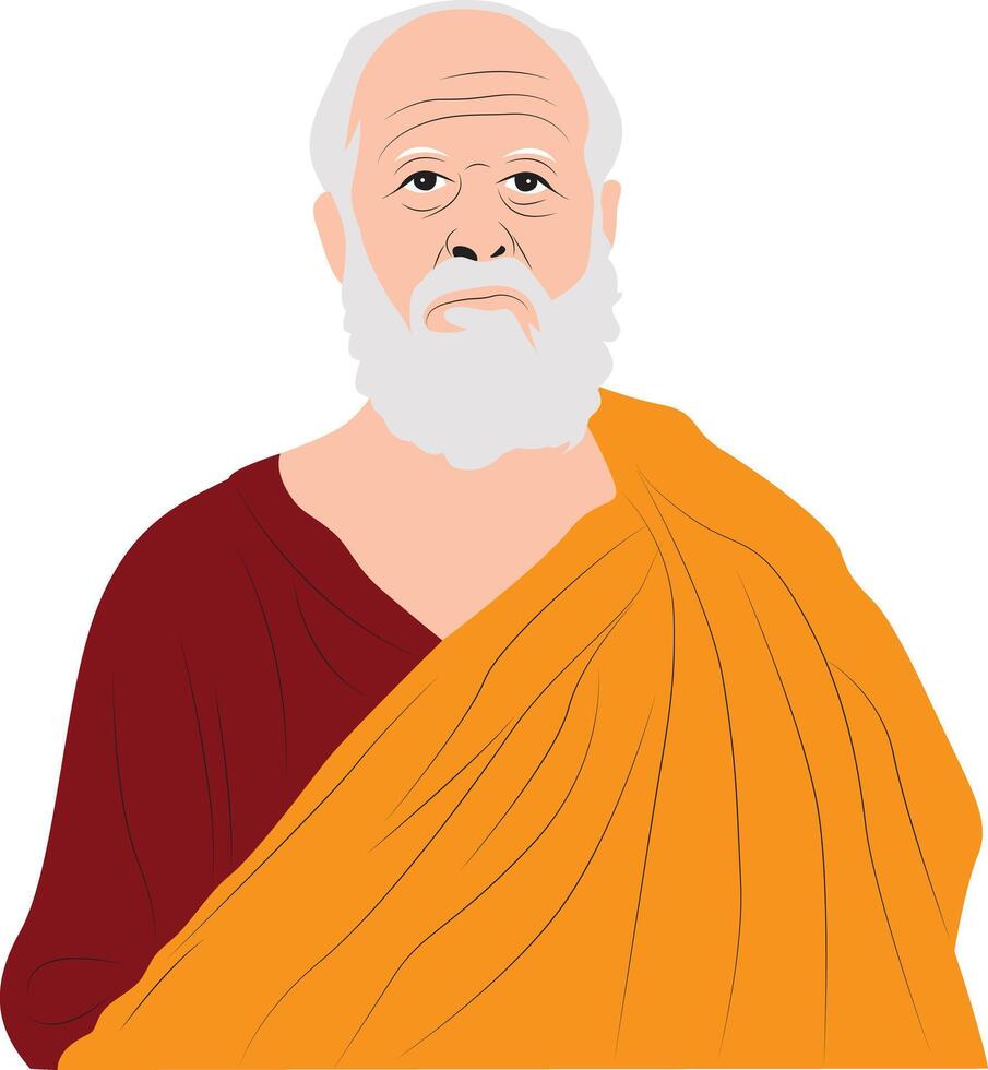 Xenocrates portrait hand drawn vector