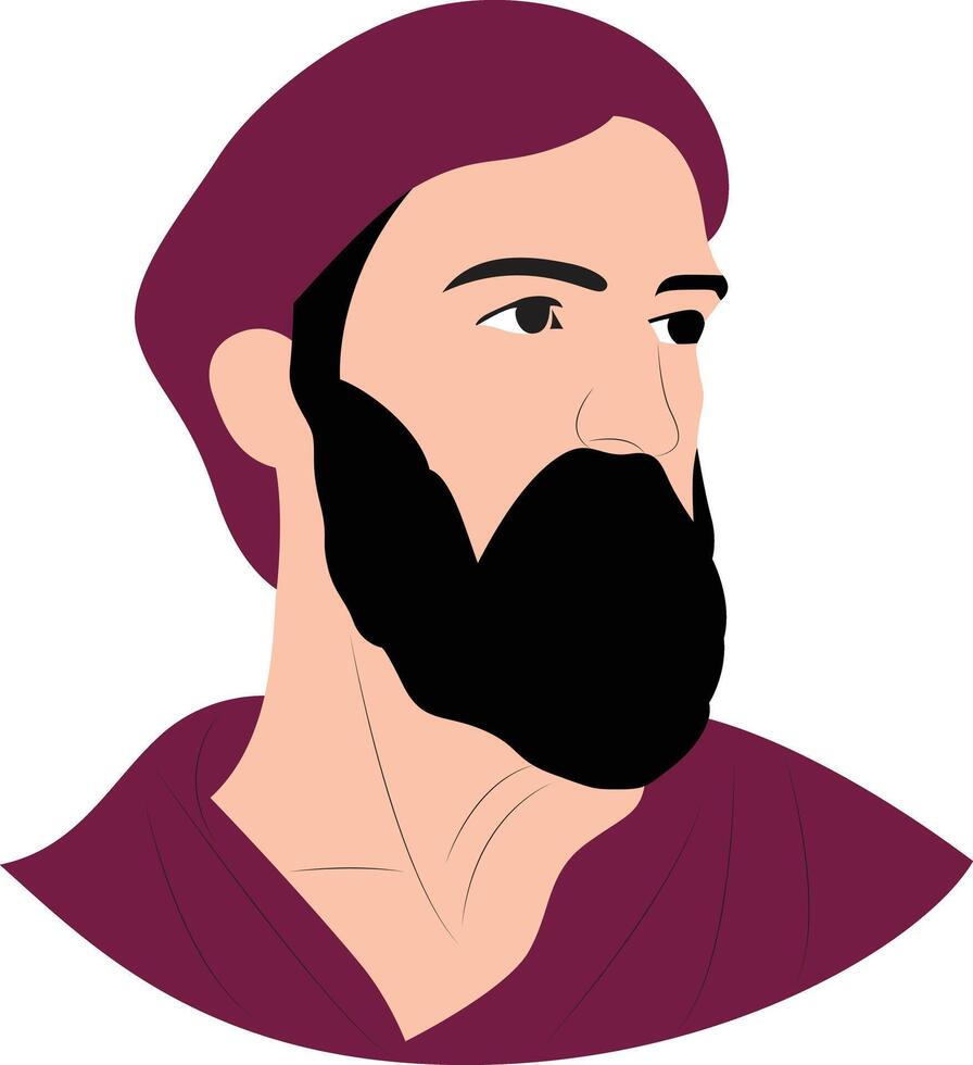 Pythagoras Portrait hand drawn vector