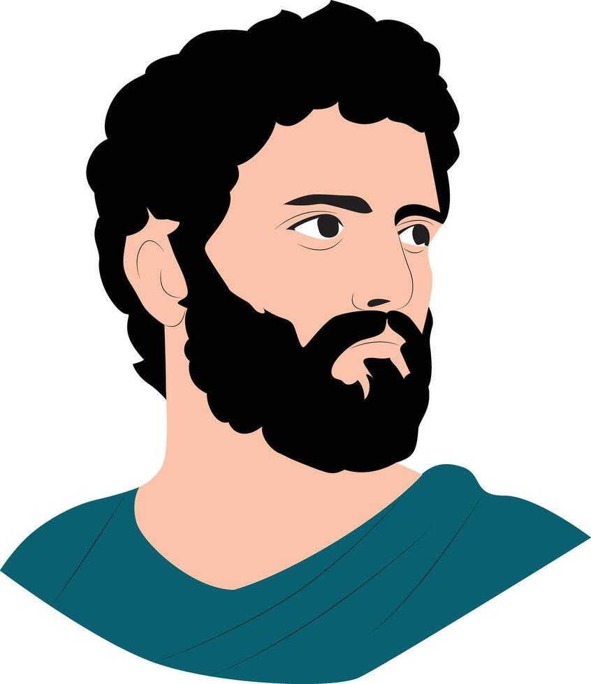 Thales portrait hand drawn vector