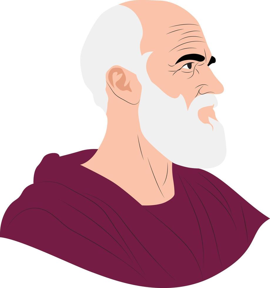 plotinus statue portrait vector