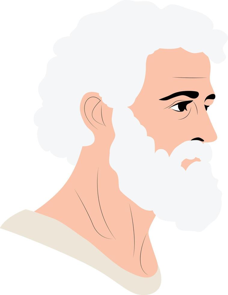 Pyrrho writing portrait vector