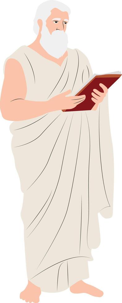 Cleanthes reading book vector