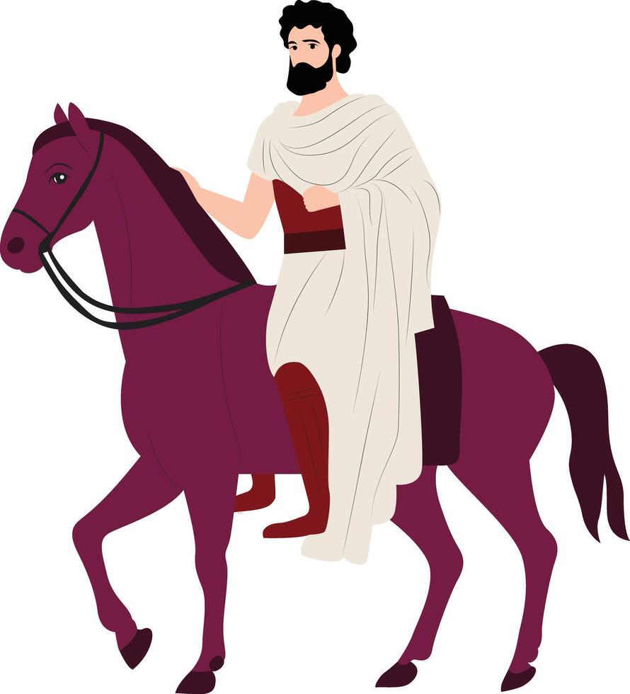 Marcus Aurelius on horseback vector