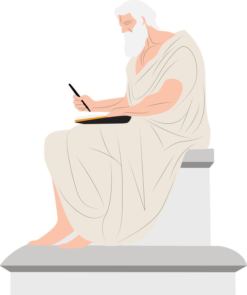 Proclus thinking and writing vector
