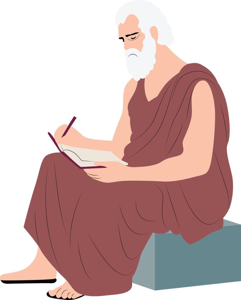 Pyrrho portrait hand drawn vector