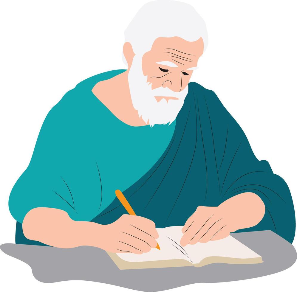 Pyrrho thinking and reading vector