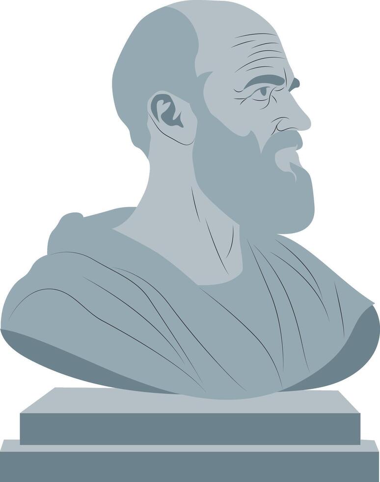 Plotinus thinking and writing vector