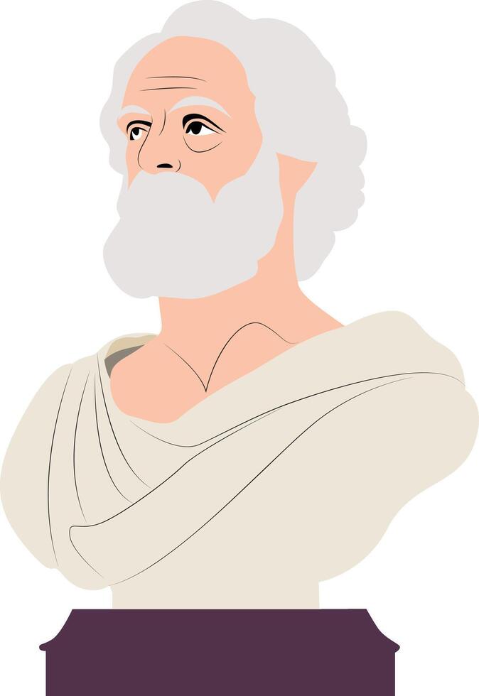 Archytas statue portrait vector