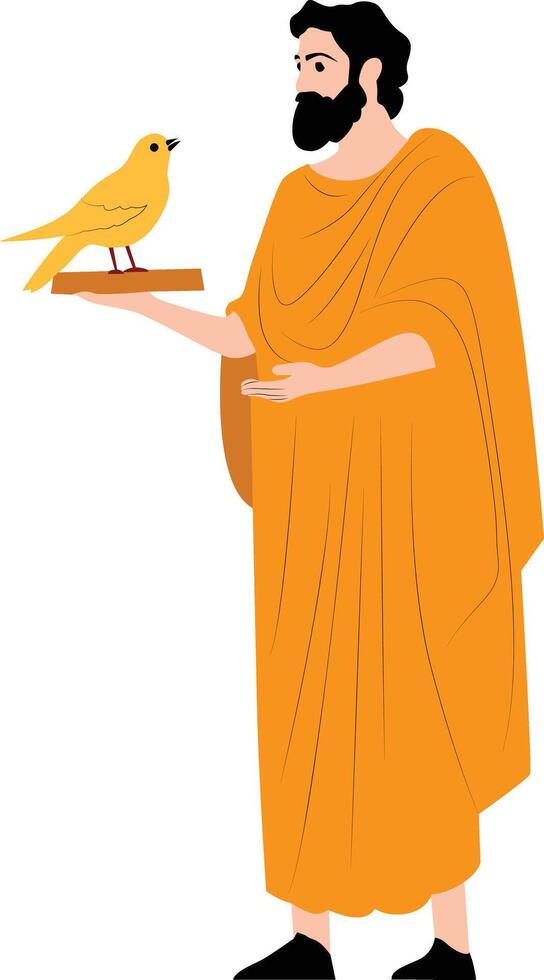 Archytas releases the wooden bird vector