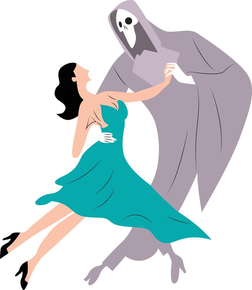 Halloween dance hand drawn vector