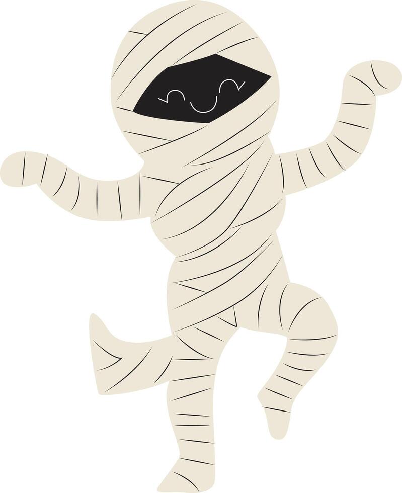 Happy Halloween Mummy dancing vector