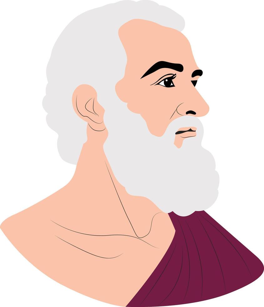 Archytas portrait hand drawn vector