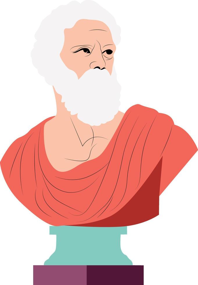 Philolaus statue portrait vector
