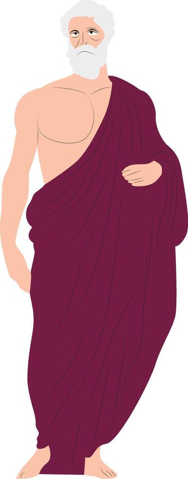 Melissus of Samos statue vector
