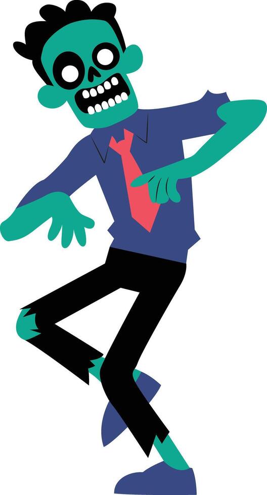 Zombie dance makeup for Halloween vector