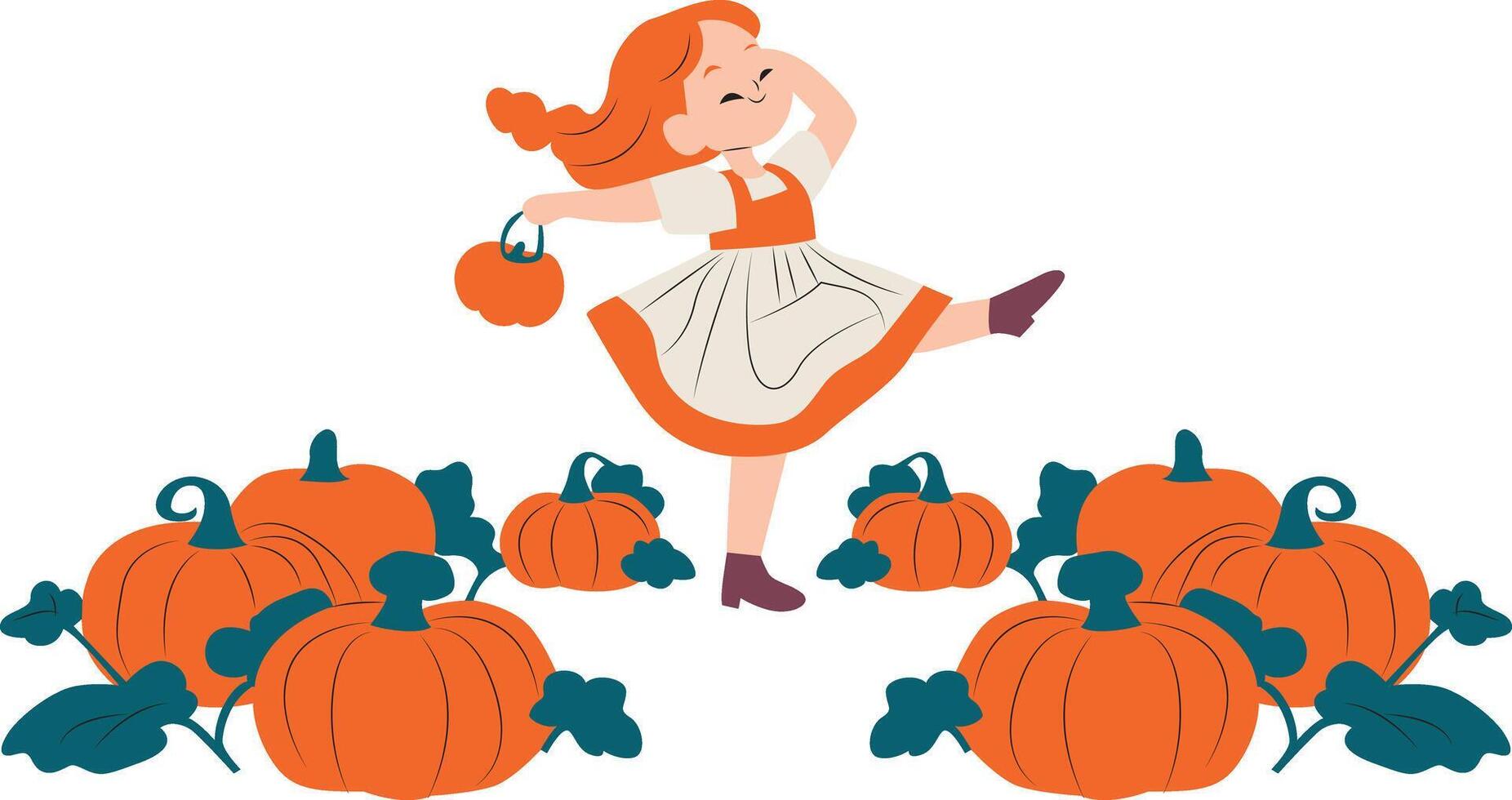 Pumpkin Patch Prance A light playful dance in a pumpkin patch vector