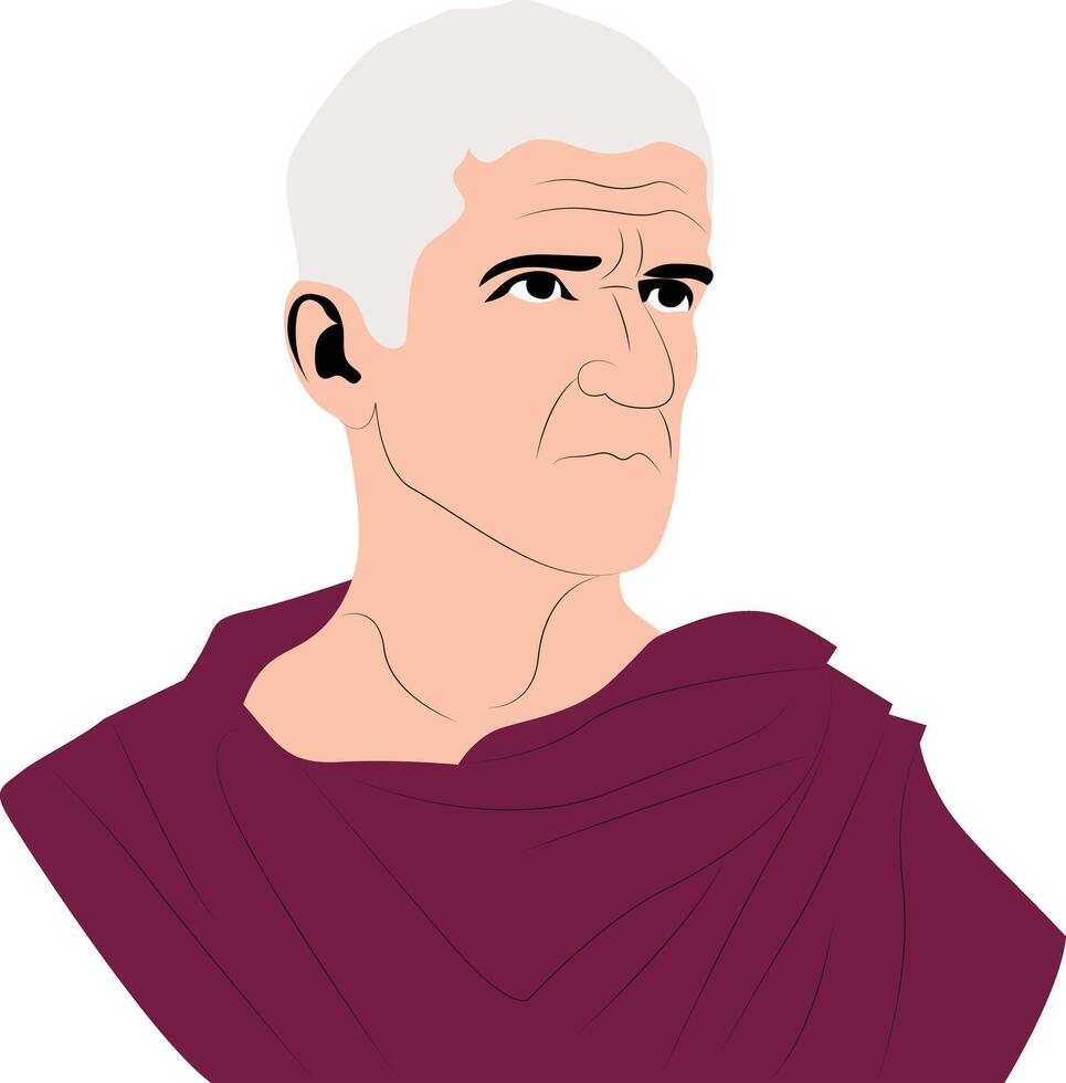 Agrippa the Skeptic portrait vector
