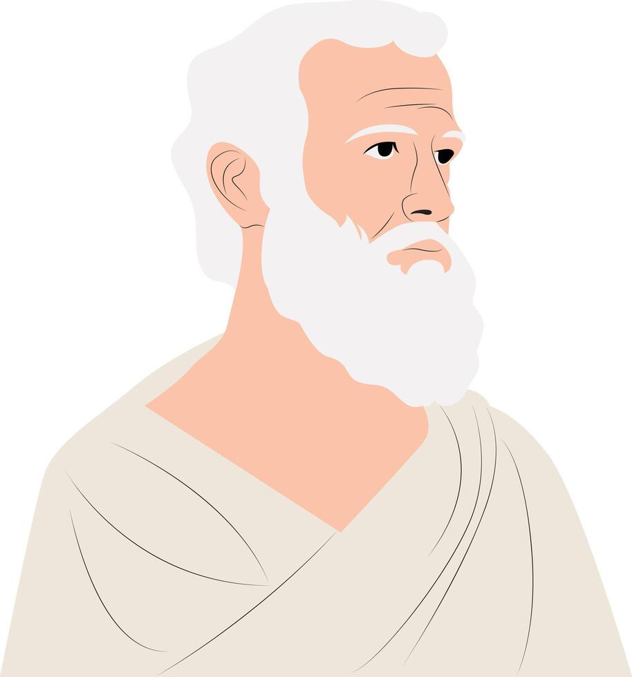 Euhemerus portrait hand drawn vector