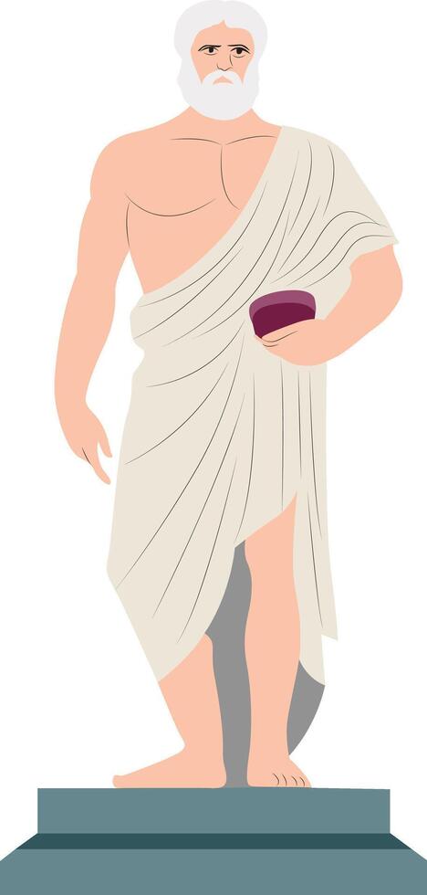 Anacharsis statue fullbody vector