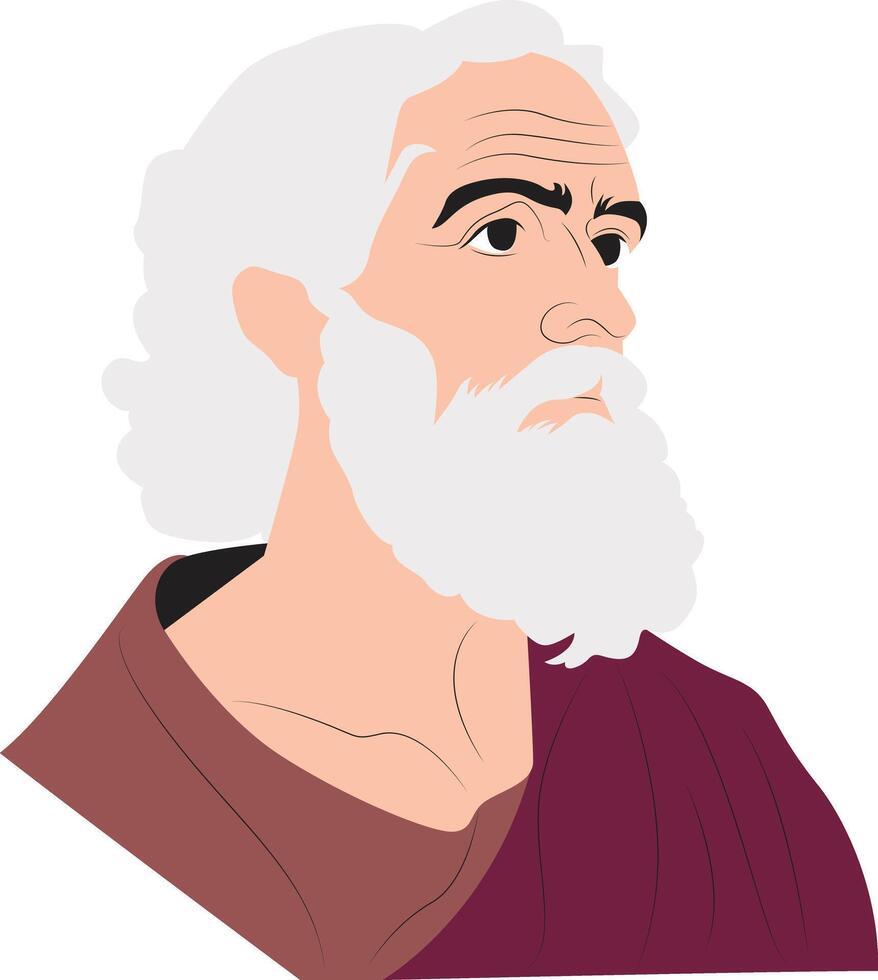 Ammonius Saccas portrait vector